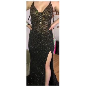NWT Black/Gold Prom Dress